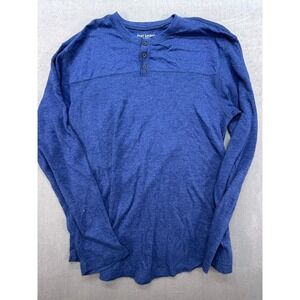 Foot Locker Athletic Fit Blue Long Sleeve thermal Shirt Size XL